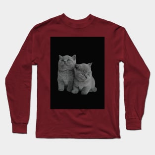 kittens on the black Long Sleeve T-Shirt